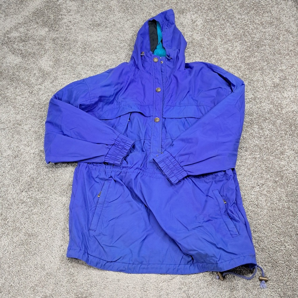 Vintage Nordica Sportsystem‎ Purple Teal Hooded Ski Jacket Womens 16 Anorak